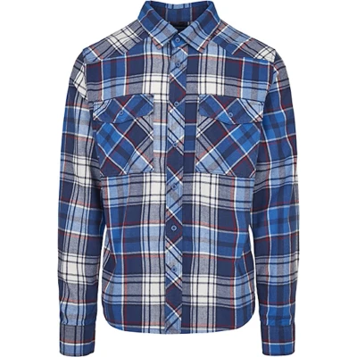 Afbeelding van Flanel Checked Overhemd met borstzakken Navy/Red S
