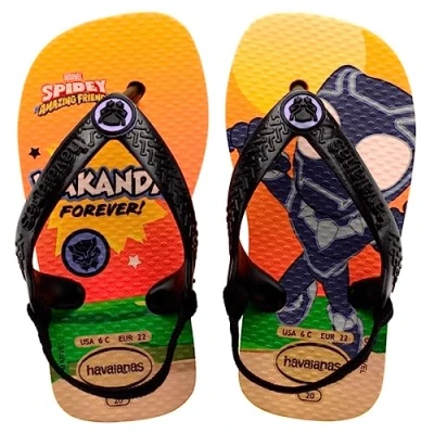 Afbeelding van Havaianas FLIP FLOP BABY Marvel Teenslippers Pop yellow voor kinderen, Maat: 21, Kunststof