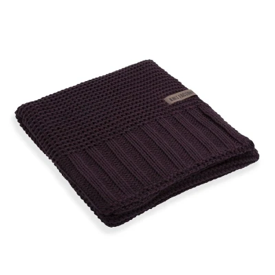 Afbeelding van Knit Factory Plaid Vinz Aubergine