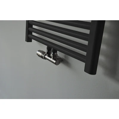 Afbeelding van Riko set thermostatisch onderblok haaks links geborsteld staal