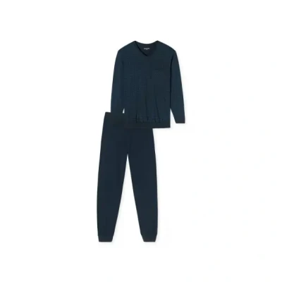 Afbeelding van Schiesser Comfort Essentials SET Pyjama, Heren, Maat: 25, Blau