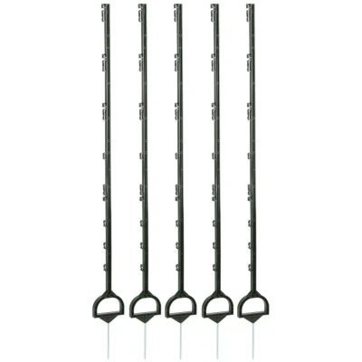 Afbeelding van Kunststof paal met stijgbeugeltrede, 158cm, groen, 5 stuks