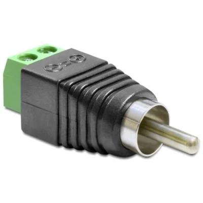 Afbeelding van Delock Adapter Cinch Stecker Terminalblock 2 Pin