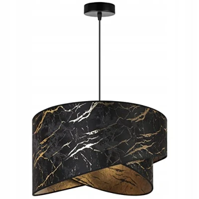 Afbeelding van Light Home Milaan lampenkap, hanglamp, industriële kroonluchter, moderne plafond voor slaapkamer, woonkamer en keuken, metaal, zwart goud II