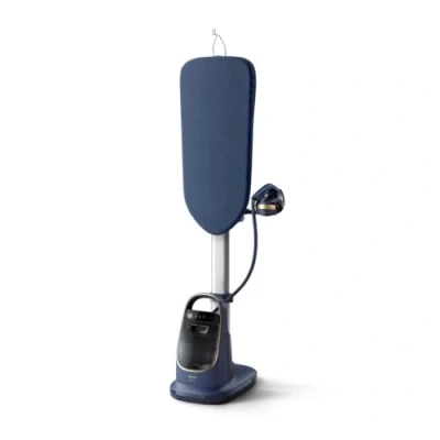 Afbeelding van Philips Serie 8500 All in One strijkoplossing, meerhoekige plank, verbrandingsbescherming, afneembare sokkel, dubbele verwarmingstechnologie, verwijdert 99,9% van de bacteriën en mijten*(AIS8530/20)