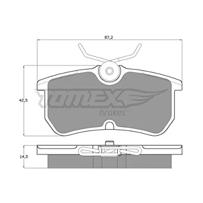 Afbeelding van TOMEX brakes TX 12 18 Remblokkenset Achteras FORD: FIESTA 6, 5, 6 Van