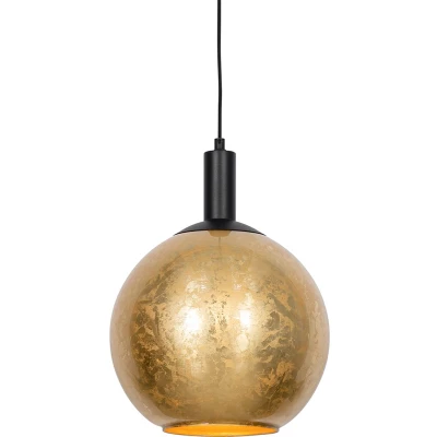 Afbeelding van QAZQA bert Design Hanglamp 1 lichts Ø 30 cm Zwart Goud Woonkamer Slaapkamer Keuken