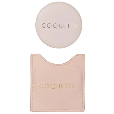 Afbeelding van Draeger Paris Coquette zakspiegel, roze, ronde spiegel om mee te nemen, ideaal voor thuis en op reis, 8,5 x 8 cm, gepersonaliseerd cadeau verjaardag, alle gelegenheden