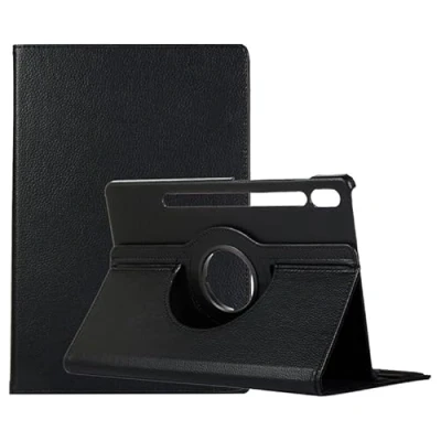 Afbeelding van Cool hoesje voor Samsung Galaxy Tab S9 / FE zwart kunstleer