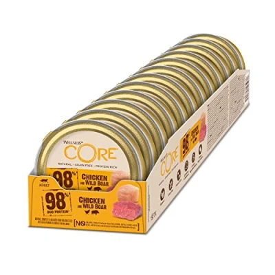 Afbeelding van 12x Wellness Core Kattenvoer 98% Recipe Kip Zwijn 85 gr