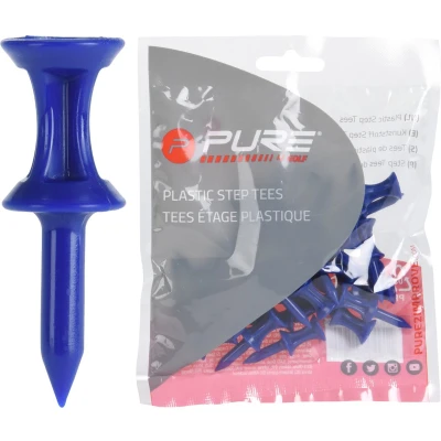 Afbeelding van Pure4Golf 30 Plastic Step Tees Blauw 37mm