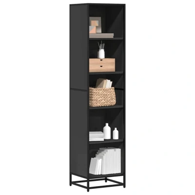 Afbeelding van vidaXL Boekenkast 40x35x170,5 cm bewerkt hout zwart