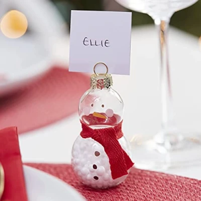 Afbeelding van Ginger Ray Christmas Snowman Plaatskaart houder sneeuwpop (6 stuks)