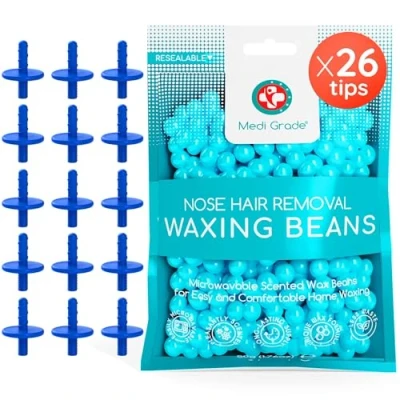 Afbeelding van Medi Grade Waxkralen voor ontharing en reserveopzetstukken de ontharingsset, navulverpakking met waxparels neushaar, 50 g 26 opzetstukken