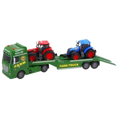 Afbeelding van Rapid Wheels Autotransporter + 2 Tractoren Licht En Geluid