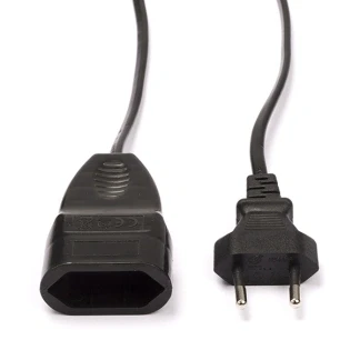 Afbeelding van Verlengsnoer Nedis 5 meter (2 x 0.75 mm², Type C)