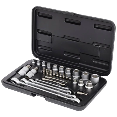 Afbeelding van KS TOOLS 911.4302 Doppenset Torx Chroom vanadium staal 1/2, 1/4, 3/8 Zonder ratelfunctie Vierkant