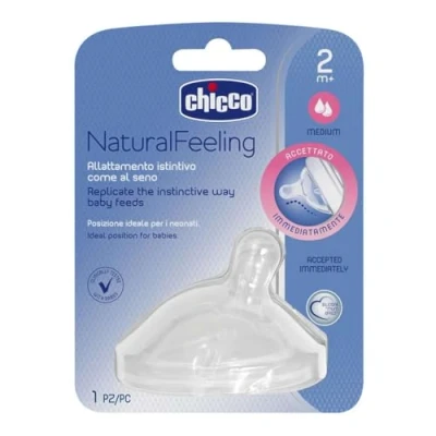 Afbeelding van Chicco Fopspeen 2m+ Gebogen Siliconen Transparant