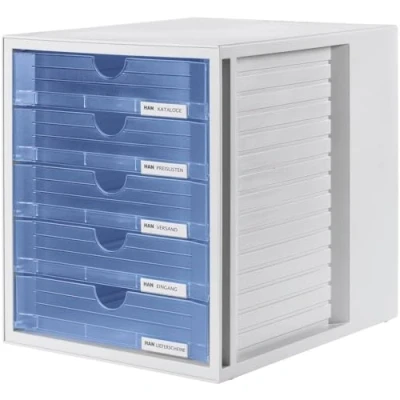 Afbeelding van HAN Systembox 1450 64 Ladebox Grijs DIN A4 Aantal lades: 5