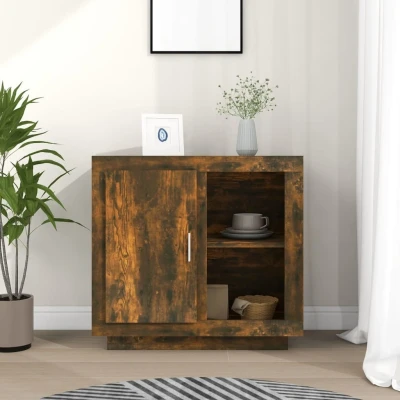 Afbeelding van Dressoir 80x40x75 cm gerookt eikenkleurig