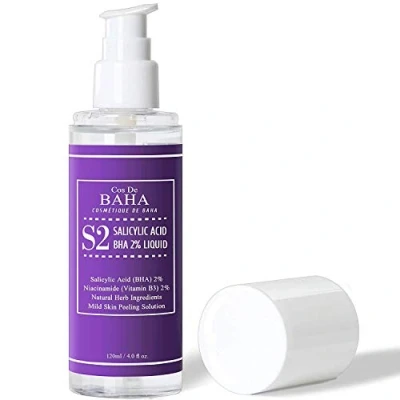 Afbeelding van Cos de BAHA Salicylic Acid Serum Best Peeling Exfoliant Facial Liquid with Niacinamide BHA for Peel, Acne Spot Treatment + Redness Relief Pore Minimizer Cleaner Alcohol Free