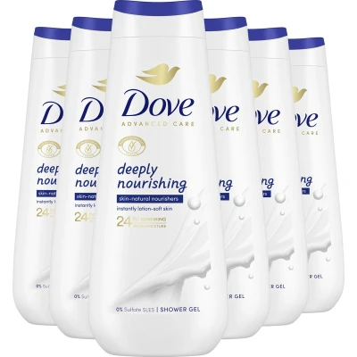 Afbeelding van Dove Advanced Care Verzorgende Douchegel Deeply Nourishing 24 uur lang effectieve hydratatie 6 x 600 ml