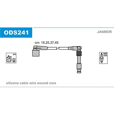 Afbeelding van JANMOR ODS241 Bougiekabelset OPEL: Calibra A, Astra F Convertible, Saloon