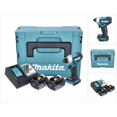 Afbeelding van Makita DTD 157 RFJ accu slagmoersleutel 18 V 140 Nm 1/4&quot; borstelloos + 2x oplaadbare 3.0 Ah lader Makpac