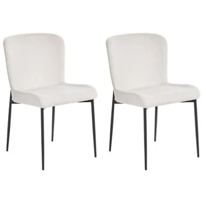 Afbeelding van ADA Eetkamerstoel set van 2 Creme Polyester