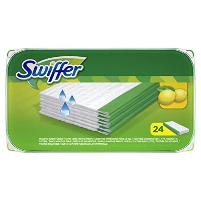 Afbeelding van Swiffer Vloerreiniger Vochtige Vloerdoekjes Met Frisse Citroengeur Voordeelverpakking 6 x 24 Navullingen