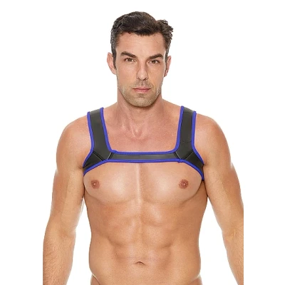 Afbeelding van Ouch Puppy Play Neopreen Harnas Blauw