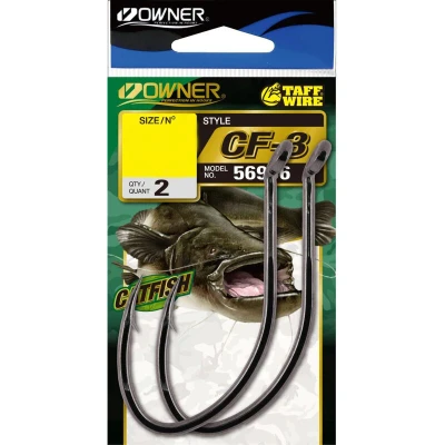 Afbeelding van Owner CF 3 Catfish #7/0 haken (2 stuks) Meerval