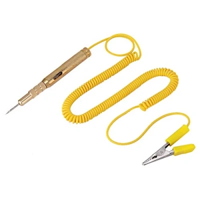 Afbeelding van Qiilu Circuit Tester Pen, Relaistester Auto Voertuig Circuittester DC 6V 12V 24V Lamp Spanning Pen Geel