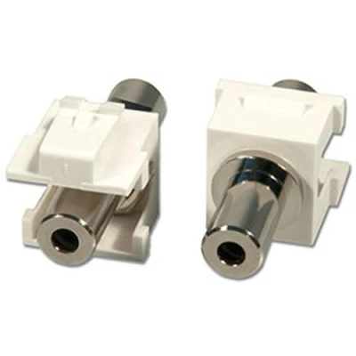 Afbeelding van LINDY 60528 Adapter [1x 3,5mm bus 1x bus] Zilver, Wit