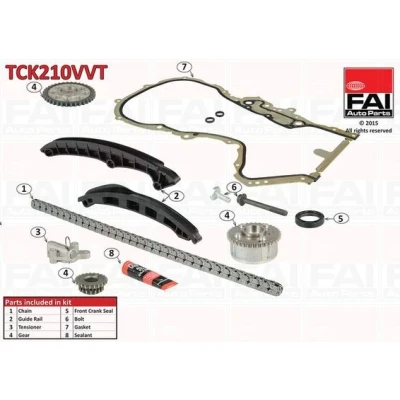 Afbeelding van Distributiekettingset FAI AutoParts TCK210VVT