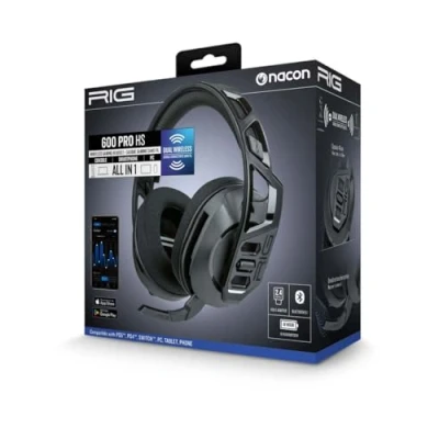 Image de Casque sans fil Bluetooth Nacon RIG 600 PRO HS pour console PS4 PS5 PC et Nintendo Switch Noir