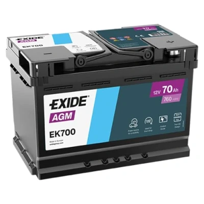 Afbeelding van EXIDE Start Stop EK700 Accu 12V 70Ah 760A B13 RENAULT: MEGANE 3 Grandtour, MINI: Hatchback, BMW: X1