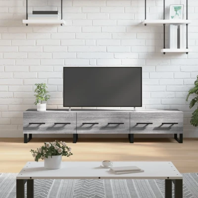 Afbeelding van Tv meubel 150x36x30 cm bewerkt hout grijs sonoma eikenkleurig