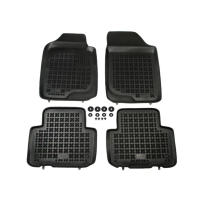 Afbeelding van REZAW PLAST 201003 Vloermatset Rubber voor en achter 4 Zwart