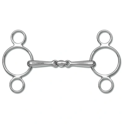 Afbeelding van Waldhausen Watertrens 16mm 3 Rings Dubbel Gebroken 14,5cm