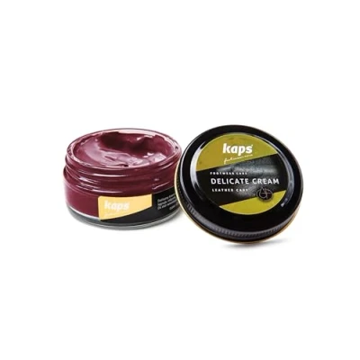 Afbeelding van Kaps Schoencreme schoensmeer verzorgt het leer en geeft glans (156) Kersenrood 50ml