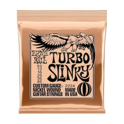 Afbeelding van Ernie Ball Turbo Slinky 2224 Custom Gauge 9.5 46. Elektrische gitaarsnaren