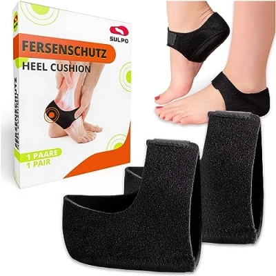 Image de SULPO 1 paire de Semelles orthopédiques en silicone pour chaussures Coussinets talon intérieures gel éperon calcanéen Chaussettes 36 39