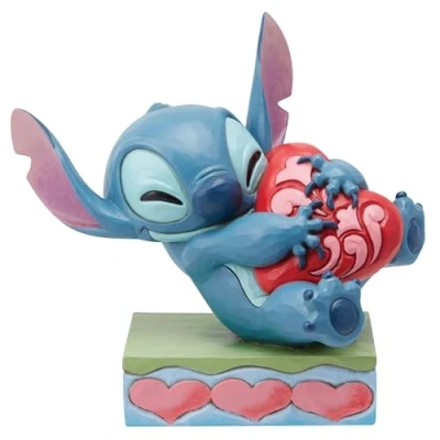 Afbeelding van Stitch Knuffelt een Hart 13 cm