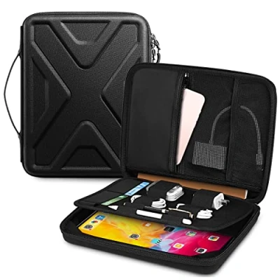 Afbeelding van Opberg tas voor Pro 12,9&quot; (3e / 4e 5e generatie) 2018 2021, Surface 12,3&quot;, 12,4&quot; Tab S7 FE/ S8+, 12,9 inch tabletaccessoires moeten harde omhulsels kabels hebben