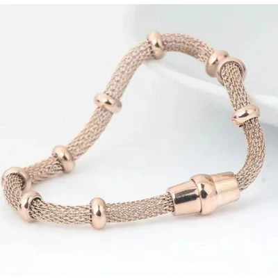 Afbeelding van Mpariz RVS sluiting Armband Rosé en zilver