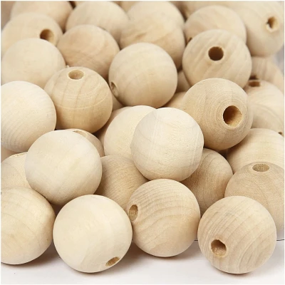 Afbeelding van Creativ company houten kralen naturel 200st