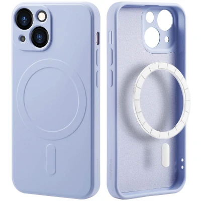 Afbeelding van iMoshion Hoesje Geschikt voor iPhone 13 Mini Siliconen Color Backcover MagSafe Lila