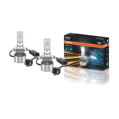 Afbeelding van H4 koplamp set Osram daglichtwit 6000K 13 Watt &amp; 1400 Lm/stuk actieve koeling 12V DC Offroad