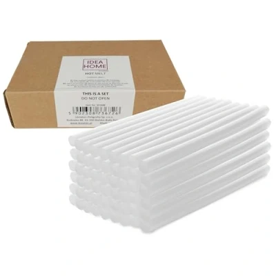 Afbeelding van IDEA HOME 50 stuks smeltlijmstiften 200 x 11 mm transparant universeel voor lijmpistool, ideaal doe het zelf, handwerk, knutselen
